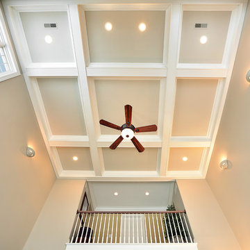 Kitchen Remodel + adjacent family room coffered ceiling