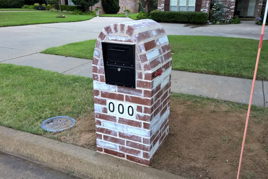 Unique faux brick mailbox Masonry Mailbox Repair Installation Broken Arrow Ok Us Houzz