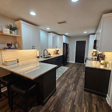 Beautiful Kitchen Remodel Done in New Two-Tone Color Cabinets