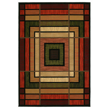 Contours Ambience Rug, Terracotta (510-25029), 2'7"x7'4"