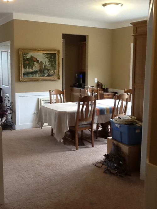 Table offcenter from window