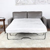 Bonded Leather Living Room Sleeper / Pull Out Sofa and Bed, Gray
