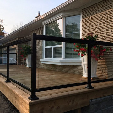 Aluminum and Glass Porch Railings - 123