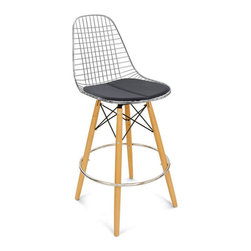 Dowel 30" Barstool Wire Chair - Bar Stools And Counter Stools