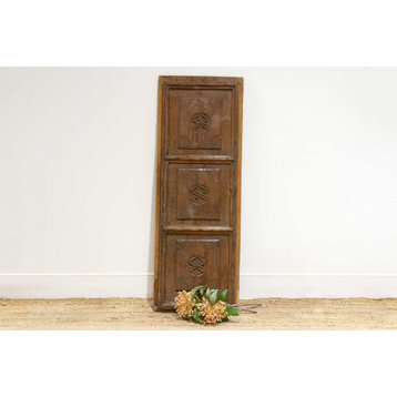 Consigned, 18th Century Spanish Farmhouse Carved Door