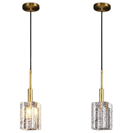Copper & Crystal Pendant Lights For Kitchen