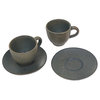 Memory Ceramic Cups and Saucers, 2-Piece Set