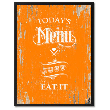 Today's Menu  Inspirational, Canvas, Picture Frame, 28"X37"
