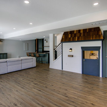 Cozy Basement Remodel with Custom Touches
