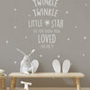 Twinkle Twinkle Little Star Wall Decal, White