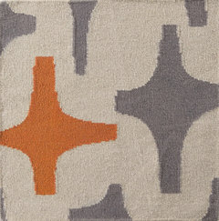 Rug color help! - Textila Hand Woven Wool Rug in Burnt Orange / Gray / Light Gray (3'3