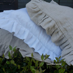 Linen ruffle pillow covers - Products