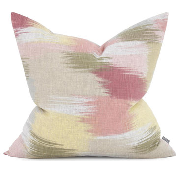 HOWARD ELLIOTT GLEAM Pillow Throw 24x24 Blurred Brushed Coral Pink