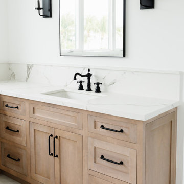 Coastal Modern Farmhouse Master Bathroom Vanity