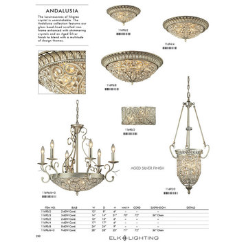 Andalusia 2 Light Bathroom Vanity Light, Aged Silver