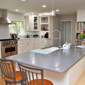 Monticello, IN. Haas Signature Collection. Unique Multi-Surfaced Kitchen