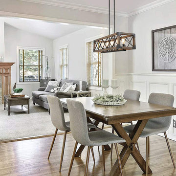 Dining room idea table chandelier hanging wooden frame lamp