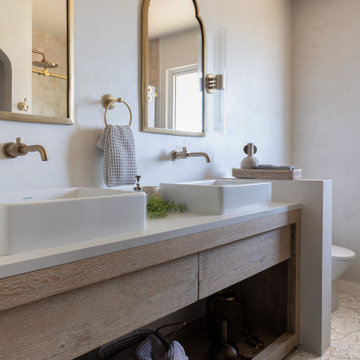 Part 2 - Modern and Understated Mediterranean Escape: Guest Bathroom