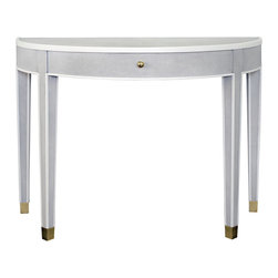 Worlds Away - Worlds Away Maddock One Drawer Demilune - Console Tables