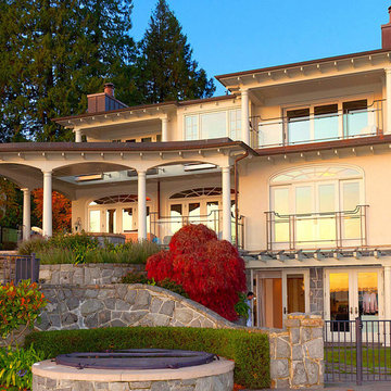 Rear View Stucco and Cultured Stone