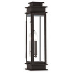 Livex Lighting - Princeton 1-Light Wall Lantern, Bronze - The Princeton collection is a fresh interpretation on the classic English pocket lantern.  Hand crafted solid brass, our Princeton fixtures are built for lasting beauty. This outdoor wall light features a bronze finish and clear glass. This old world charm is built to last.