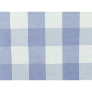 Blue Bell Gingham Check Pure Cotton Fabric By The Yard, Shower Curtain Fabric