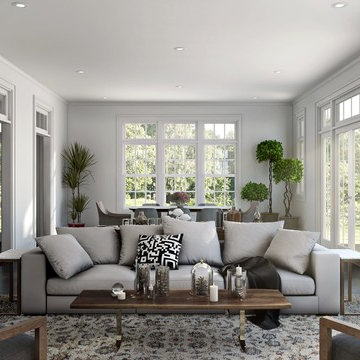 Classical Livingroom. 3D Rendering
