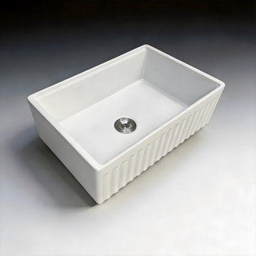 TaiTao fireclay single bowl farmhouse workstation kitchen sink s2025k 30″ & 33″