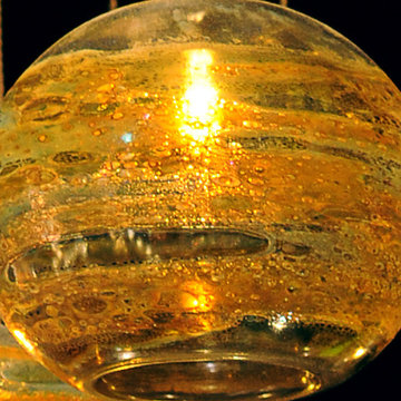 BLOWN GLASS GLOBE PENDANT LIGHTING