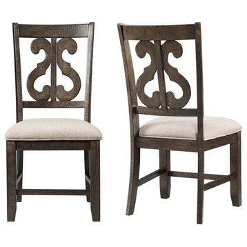 Picket House Furnishings Stanford Dining Chair in Walnut (Set of 2)