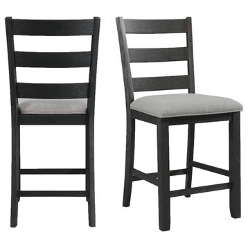 Picket House Furnishings Kona Counter Height Side Chair Set in Black