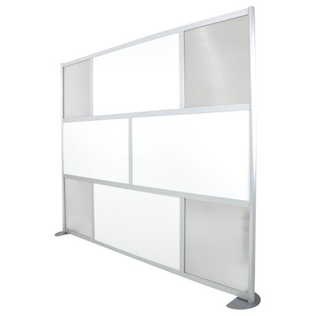 Loftwall Modern Room Divider, Modular Lightweight Frame, 8"x78", White