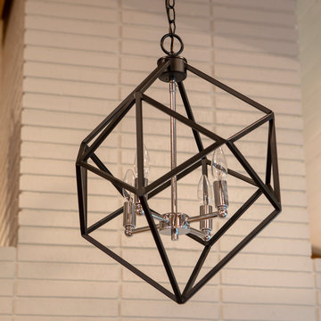 Alexa Metal Geometric 4-Light Pendant