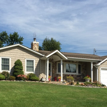 Holbrook Siding - Tuscan Clay Hand-Split Shakes with new Windows