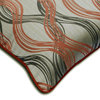 18"x18" Abstract Orange Jacquard Pillow Cover�For Sofa - Twirl Illusions