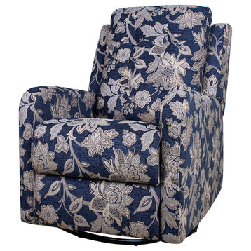 Polyester 27.2" Recliner Chairs, Navy