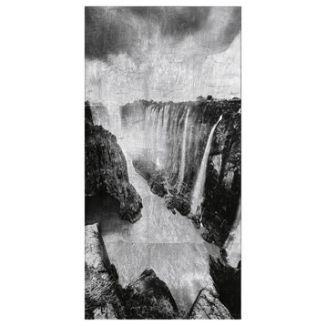 "The Falls" Reverse Printed Tempered Glass With Silver Leaf