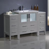 Fresca Torino 54" Gray Modern Bathroom Cabinets With Integrated Sink