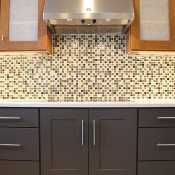 Contemporary Kitchen Featuring Black Base Cabinets