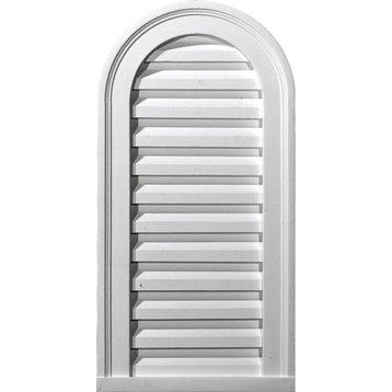 14"x18" Cathedral Urethane Gable Vent Louver, Non-Functional