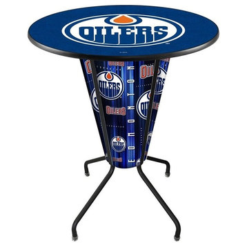 Lighted Edmonton Oilers Pub Table