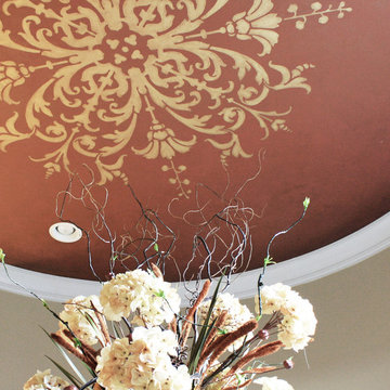 Ceiling , column, and trim color Design.