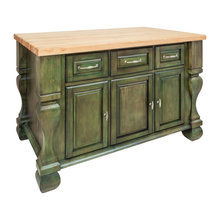 Kitchen Island Faux Glaze Antique