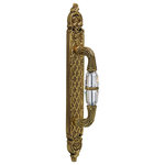 Mestre - Belcastel Antique Brass Pull Handle On Plate 16" W/Swarovski Crystals. One piece - Introducing the Belcastel Door Pull handle on plate 16" from our exclusive Classica collection.