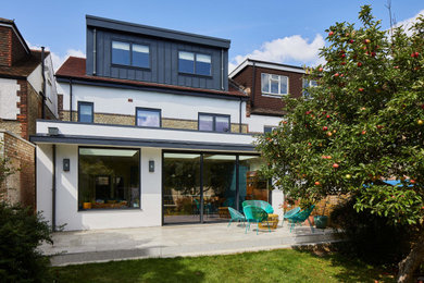 Photo of a large contemporary home in London.