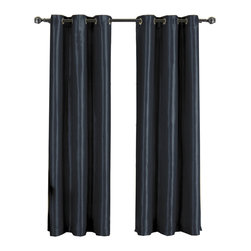 Royal Tradition - Single Soho Grommet Thermal insulated Blackout Panel, Navy, 42"x96" - Curtains