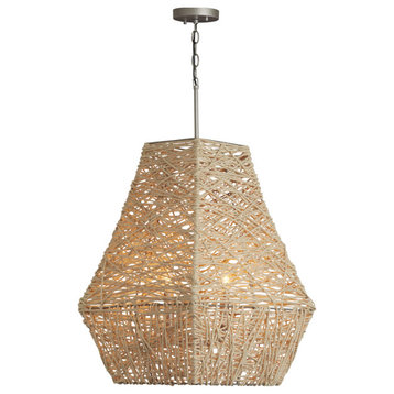 Capital Lighting 335241NY One Light Pendant Independent Natural Jute/Grey