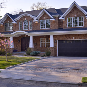 Transitional brick house