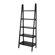 5-Shelf Ladder Bookcase, Espresso