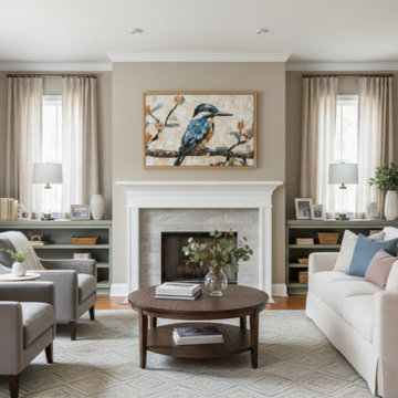 A Kingfisher Mosaic Digital Artwork Transitional Wall Art